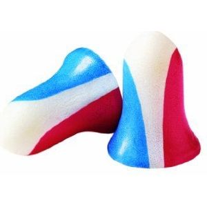 Howard Leight by Honeywell Super Leight USA Wegwerp Foam Shooting Oordopjes, 10 paar (R-01891), Rood/Wit/Blauw