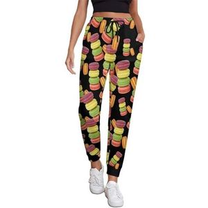 Colorul Macaron Joggingbroek voor dames, hardloopbroek, joggingbroek, casual broek, elastische taille, lang met zakken