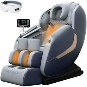 Massagestoel Voor Het Hele Lichaam, SL-acupressuurkneden Met Verwarmingsfunctie, Fauteuil Voor Volwassenen Voor In De Woonkamer Thuis(Gray)