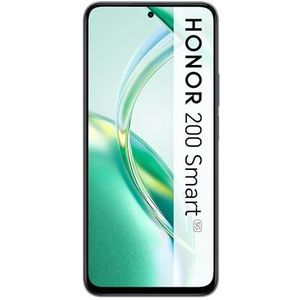 HONOR 200 Smart, Smartphone 5G, 4 GB + 256 GB, 6,8 inch display, 5200 mAh batterij, 50 MP camera, Dual SIM, Android 14, zwart