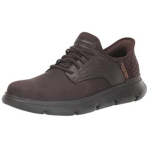 Skechers Heren Instappers Garza-Gervin Casual Instappers Mocassin, Chocolade, 43 EU