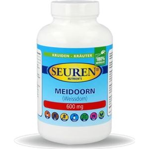 Seuren Nutrients | Meidoorn 600 mg | 100 Capsules | Lactosevrij | Suikervrij | 100% Natuurlijk