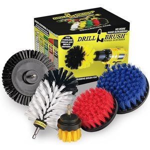 Boorborstelopzetset voor het reinigen van wiel, douche, badkamer - spleetreinigingsborstels - interieur auto detaillering Power Scrubber Kit - Gap Cleaner Boorborstels hulpstukken - Smalle