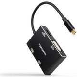 Nanocable 10.16.4307 laptop dock & poortreplicator Bedraad USB 3.2 Gen 1 (3.1 Gen 1) Type-C Zwart