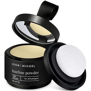LEON MIGUEL Hair Line Powder - concealer/aanzetpoeder | haarverdichting en haaropvuller door Shadow Make-Up | waterdicht (LICHT BLOND)