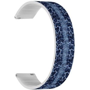 RYANUKA Solo Loop Band Compatibel met Amazfit GTS 4 / GTS 4 Mini/GTS 3 / GTS 2 / GTS 2e / GTS 2 mini/GTS (voetbalontwerp blauw) Quick-Release 22 mm rekbare siliconen band band accessoire, Siliconen,