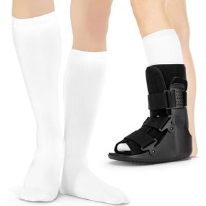 BraceAbility Vervanging Sock Liner voor orthopedische wandelschoenen | Medische Tube Sokken om te dragen onder Air Cam Walkers en Breuk Boot Casts (Pack van 2)