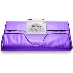 Saunadeken, Verre infrarood saunadeken 2 zones, gewichtsverlies FIR for veiligheid Lichaamsvorm Afslanken Fitness for vrouwen(Purple)