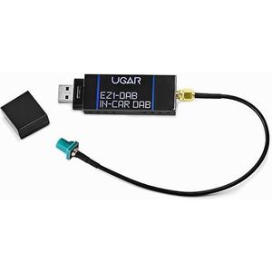 UGAR DAB/DAB, digitale radio-ontvanger, USB-ontvanger, radio-ontvanger met FAKRA Antenne Conversiekabel voor Android autoradio