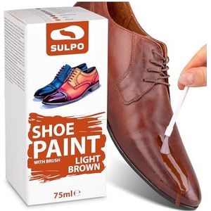 SULPO Schoenverf - Leerverf Lichtbruin 75 ml - Ideaal voor generfd leerverzorging - Effectieve leerverzorging voor schoenen, tassen en accessoires