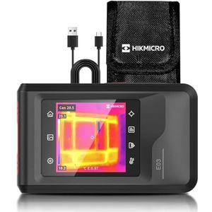 HIKMICRO E03 compacte warmtebeeldcamera in zakformaat, SuperIR 240x240 resolutie met visuele camera, IR-resolutie 96x96/9 216 pixels, 25 Hz, 3,5 inch touchscreen, IP54, -20 ℃ tot 350 ℃
