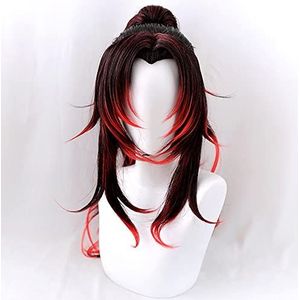 ZHAOKING Kokushibou Cosplay Wig Demon Slayer Kimetsu no Yaiba Cosplay Kokushibou Wig, Pigtail Clip Extension,Wig Cap Included