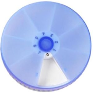 Pillenorganisatoren, wekelijkse pillenorganizer, 7 compartimenten waterdichte kleine roterende pillendoos, draagbare kleine pillendoos pillenhouder, wekelijkse pillenhoezen voor zakportemonnee