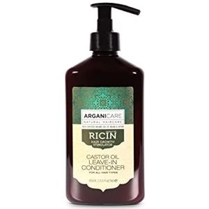 Arganicare Ricinusserie | evolutieverzorging zonder uitspoelen | castor | bevordert de groei en stimuleert de groei | ultra-voedend | hoge hydratatie | alle haartypes | 400 ml
