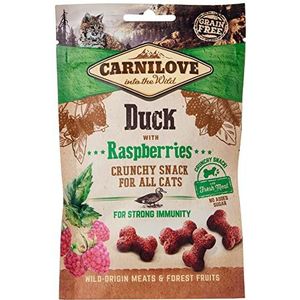 Carnilove Crunchy Snack Duck & Raspberries Awards voor katten, 50 g, verpakking van 31 x 1,61 g, totaal: 50 g