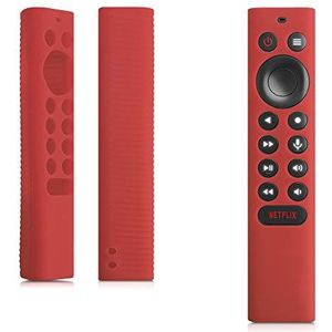 kwmobile hoes geschikt voor Nvidia Shield TV pro/4K HDR - Siliconen anti-slip hoes voor afstandsbediening in rood