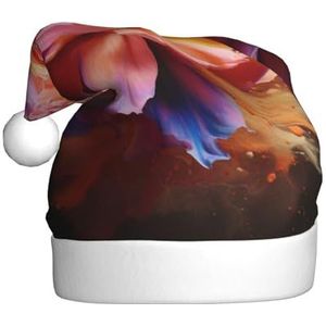 ENVEED Gekleurde bloem vakantie decoratie hoed - volwassen pluche kersthoed, de perfecte kerst decoratieve hoed