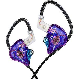 KBEAR - Storm - Bedrade Oordopjes - Zwart - Afneembare OFC Verzilverde