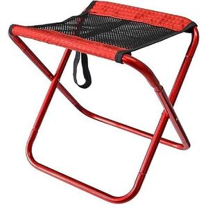 Draagbare stoel, opvouwbare kruk, draagbare campingkruk for buitenvissen, wandelen, strand met frame van aluminiumlegering, ademende stof (kleur: rood)(kleur: rood) (kleur: rood) (Color : Rood)