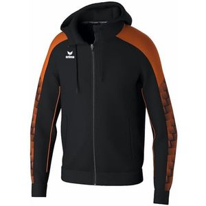 Erima EVO STAR trainingsjack met capuchon (1032410) unisex kinderen, zwart/oranje, 164