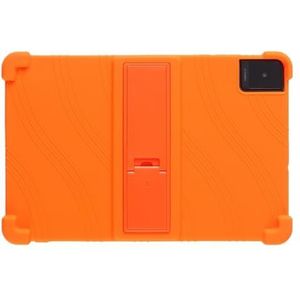 Geschikt for TCL Tab 10 Gen2 8496 10.1 Inch Skin 4 Hoeken Schokbestendig Airbags Zachte Siliconen Verstelbare Stand Cover (Color : Orange, Size : For TCL Tab10 Gen2 8496)