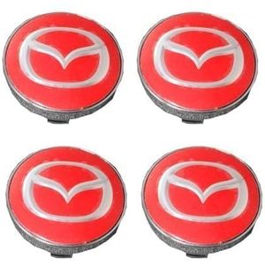 4 stuks auto wielnaafdoppen voor Mazda 65mm auto wielnaafdoppen vervangende naafdoppen wielnaafdoppen stickers C