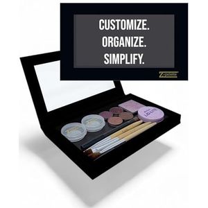 Z Palette Groot Diep Zwart Leeg Magnetisch Make-uppalet met Duidelijk Venster