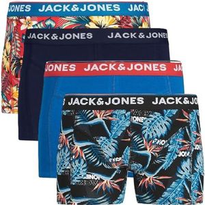 JACK & JONES Boxershorts voor heren, verpakking van 4 stuks, shorts, katoenmix, onderbroek, meerkleurig #50, M