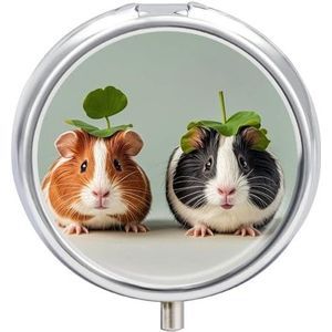 Ronde pillendoos 3 compartimenten draagbare medicijnpillendoos één maat pillendoos voor zakpillenorganisator en vitaminecontainers voor reizen