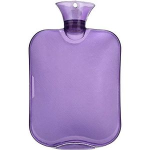 DieffematicRSD Warmwaterkruik 2000 ml water-vulling warmwatertassen dikke watertas fles transparante warmwaterflessen hoge dichtheid PVC explosieveilige zak (Color : Purple)