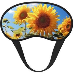 Mooie zonnebloem slaapmasker zacht comfortabel oogmasker met verstelbare riem verduistering oogslaap schaduw cover voor vrouwen meisjes mannen reizen yoga dutje ploegendienst werk