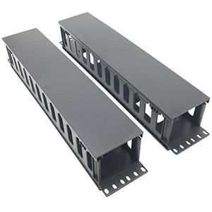 2 Pack 2U 12 Slot Horizontale Rack Mount Kabel Management Organizer Plastic 19 ""Rack Mount