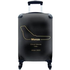 MuchoWow® Koffer - Monza - Formule 1 - Circuit - Past binnen 55x40x20 cm en 55x35x25 cm - Handbagage - Trolley - Fotokoffer - Cabin Size - Print