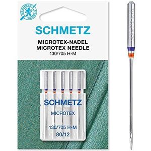 SCHMETZ Microtex 5 naalden, zilver, 80/12