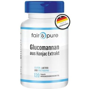 Fair & Pure® - Glucomannaan capsules 500mg van konjakwortel extract - hoge dosering - vegan - oplosbare vezel - 120 capsules