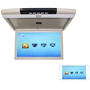 Draagbare dvd-speler voor videospelers op hoofdsteunen in auto's Automonitor 17 inch HD LCD-scherm MP5-videospeler Autodakmontage Display Multimedia Plafond TV Link FM IR HDMI-luidspreker met HD-roter