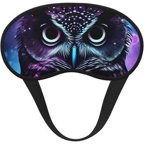 Slaapmasker voor zijslaper zijden slaapmaskers met elastische band, super zachte oogslaapschaduwhoes, paarse uil, verduistering, nachtblinddoek voor vrouwen en mannen, reizen