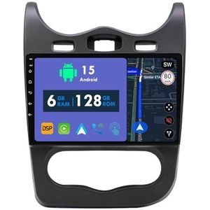 RoverOne Autoradio GPS voor Renault Sandero 2013 2014 Carplay Android Auto Stereo Hoofdeenheid Bluetooth WiFi Radio Speler Sat Navigatie