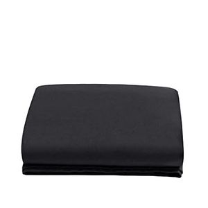 XYWHPGV Tweepersoons laken met platte bovenkant 300 thread count Egyptisch katoenen hoeslaken voor koel gevoel (1-delig, tweeling, zwart) (96 x 66 inch)(cb563 c1403 0d49e bc09b 72598 863cb