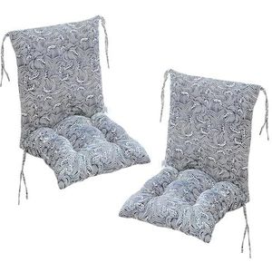 40 x 80 cm set van 2 stoelkussens met achterbank, rugkussen met riemen, lage rugkussen, kussenkussen for tuinstoel, afneembaar rugkussen(Color:20)