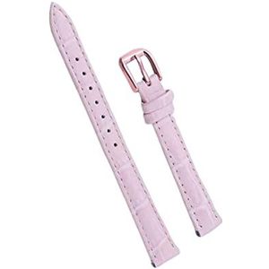 SZCURC 10-24 mm dunne horlogebandjes van echt leer voor meisjes, horlogeband, blauw, groen, paars, reservearmband, Roze Goud Roze, 24 mm