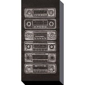 1art1 Radios Poster Kunstdruk Op Canvas Radio Stack, Retro, Barry Goodman Muurschildering Print XXL Op Brancard | Afbeelding Affiche 100x50 cm