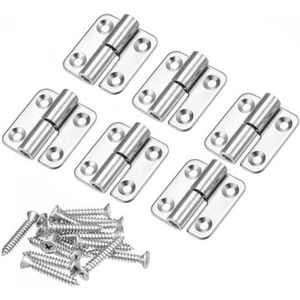 Door Hinges, 6 Stuks Rvs Scharnieren Vlag Vorm Lift Off Scharnier Kast Afneembare Zware Platte Scharnier for Badkamer Deur Meubelbeslag (Color : 2inch)