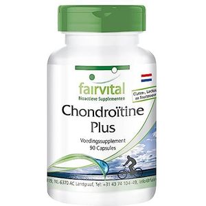 Fairvital | Chondroïtine Plus capsules - HOOG GEDOSEERD - 90 capsules - met chondroïtine, vitamine D, vitamine E, calcium en hyaluronzuur