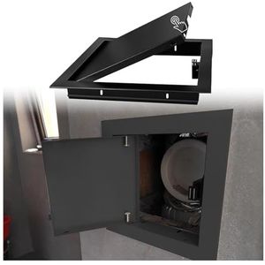 Toegangspaneel, Metalen wand-plafondtoegangspaneel zwart en wit, verschillende maten(Black,50x55cm)