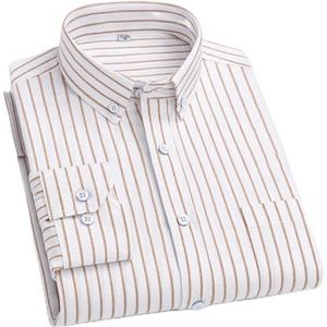 Rfmfkkg Heren Revers Casual Business Jurk Shirt Lange Mouw Streep Shirts Button Down Shirt Met Zak 1840 4xl 44