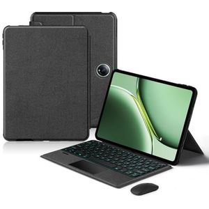 EHLCYS Keyboard Case for OnePlus Pad Pro 12.1''/OnePlus Pad 2 12.1'' 2024, horizontaal/verticaal 360° draaibare beugelhoes, verwijderbaar magnetisch 7-kleuren verlicht touchpad toetsenbord met muis