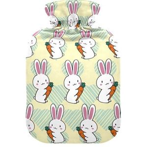 LI ZHI XIN PVC warmwaterkruik met fluwelen deksel 1L 2L kleine middelgrote dier konijn patroon