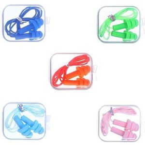 5 paar herbruikbare siliconen oordopjes, ruisonderdrukkende oordopjes, waterdichte zwemoordopjes, snurken slaap oordopjes, comfortabel hypoallergeen materiaal oordopjes voor werk, studeren