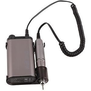 Nagelpolijstmachine, Langdurige LED-display Draagbare Snelheid Verstelbare Oplaadbare Nagelboormachine voor Salon (Grijs)